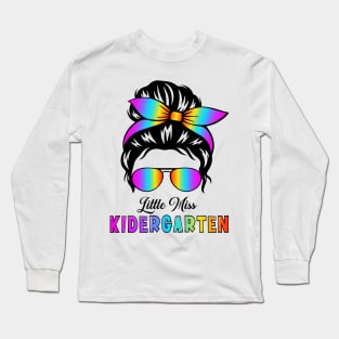 Little Miss Kindergarten Girls Back To School Long Sleeve T-Shirt